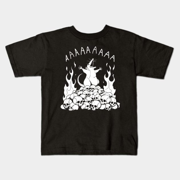 AAAAAPOSSUM Kids T-Shirt by Nick Maskell Designs